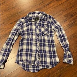 Rails women’s shirt in blue plaid print XS